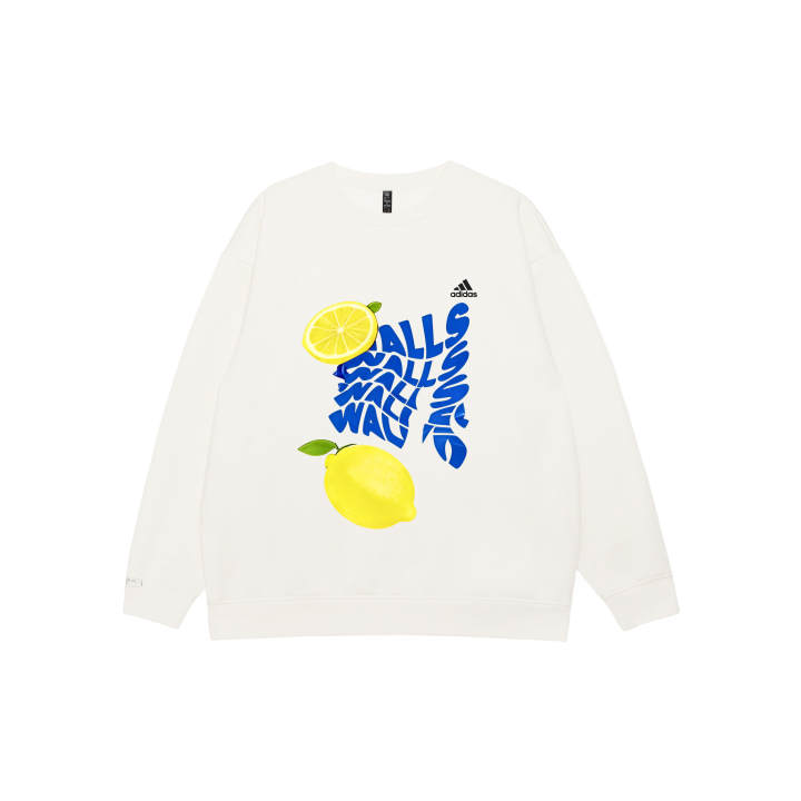 Adidas Adidas LABEL Sweatshirts Unisex White Crew Neck Moderate Regular