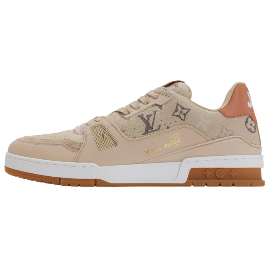 LOUIS VUITTON Trainer Low top Skateboard Shoes Men's Light Umber