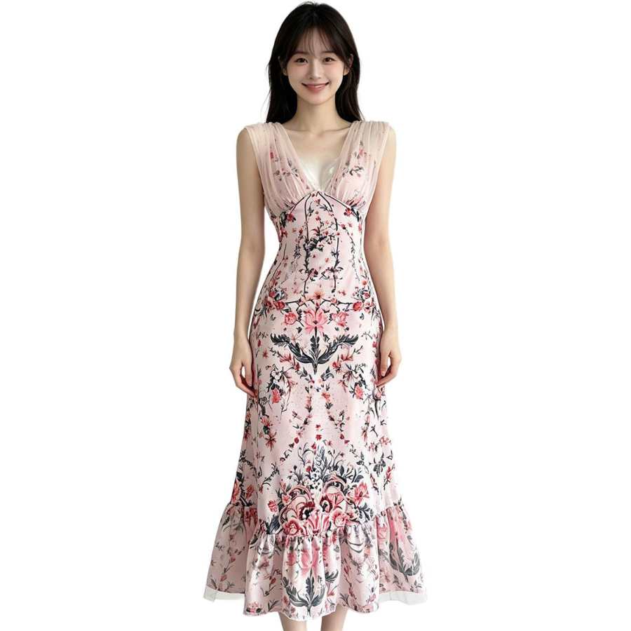 VENICEW Sleeveless Dress Women's