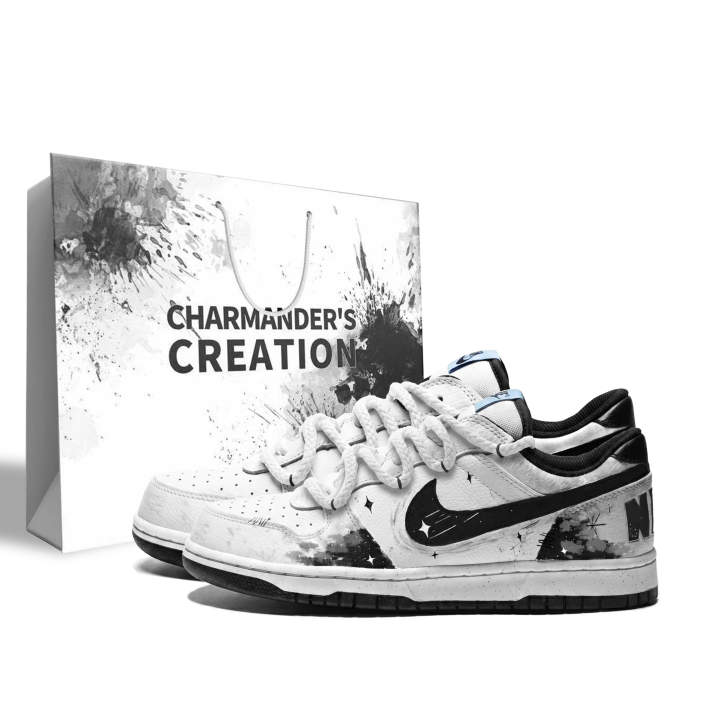 Nike Nike Big Galaxy Dreamer Slip Resistant Abrasion Resistant Low top Skateboard Shoes Men's Black Gray