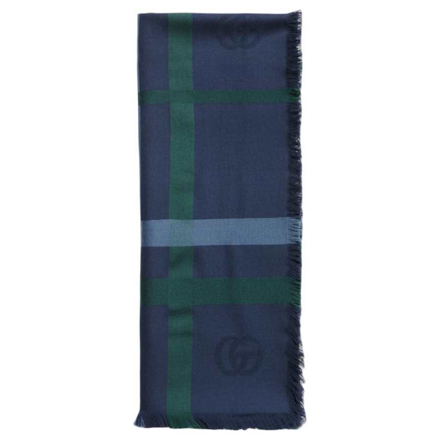 GUCCI GUCCI Cashmere Shawls Men's Blue