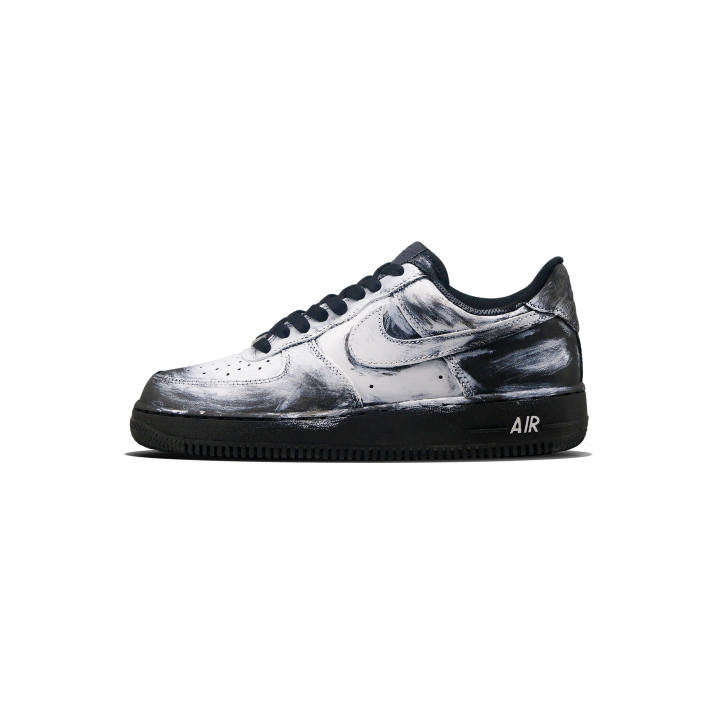Nike Nike Air Force 1 Eclipse Abrasion Resistant Low top Skateboard Shoes Unisex Black