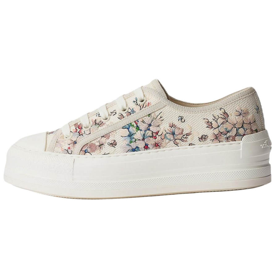 DIOR Walk'n'Dior Low top Canvas Shoes 4.5cm Women's White