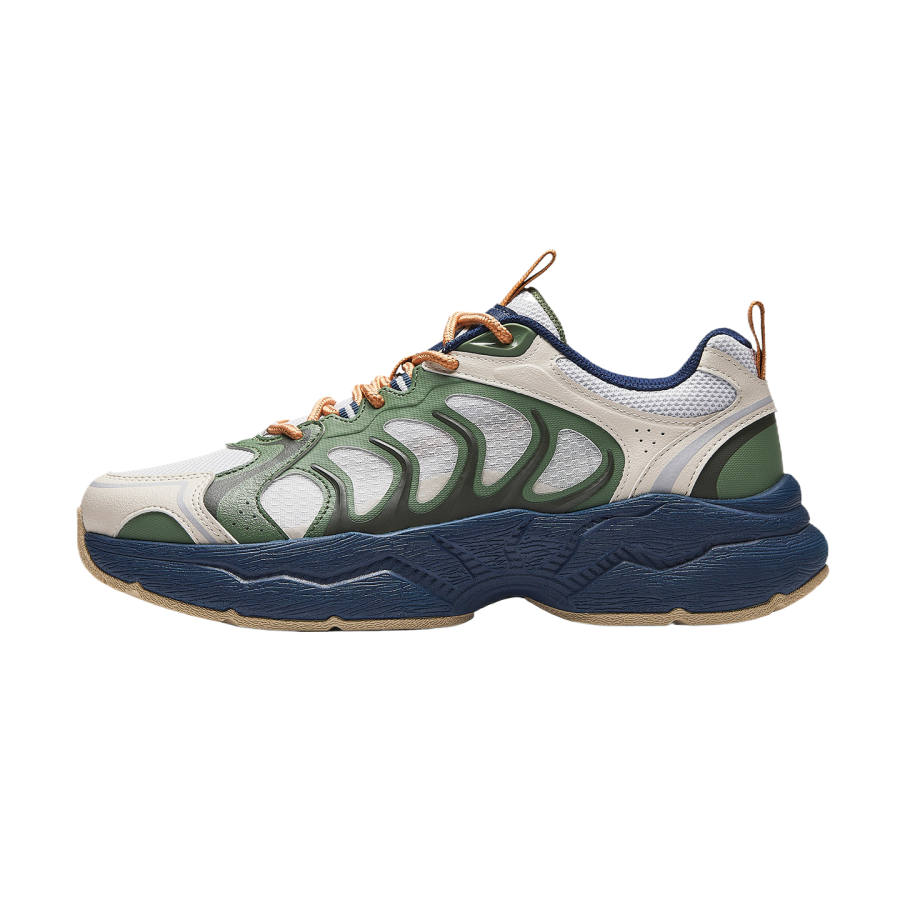 Anta Meteorite 4 Cushioning Abrasion Resistant Low top Casual Shoes Men's Sand Grain Gray Shell Green White Lime