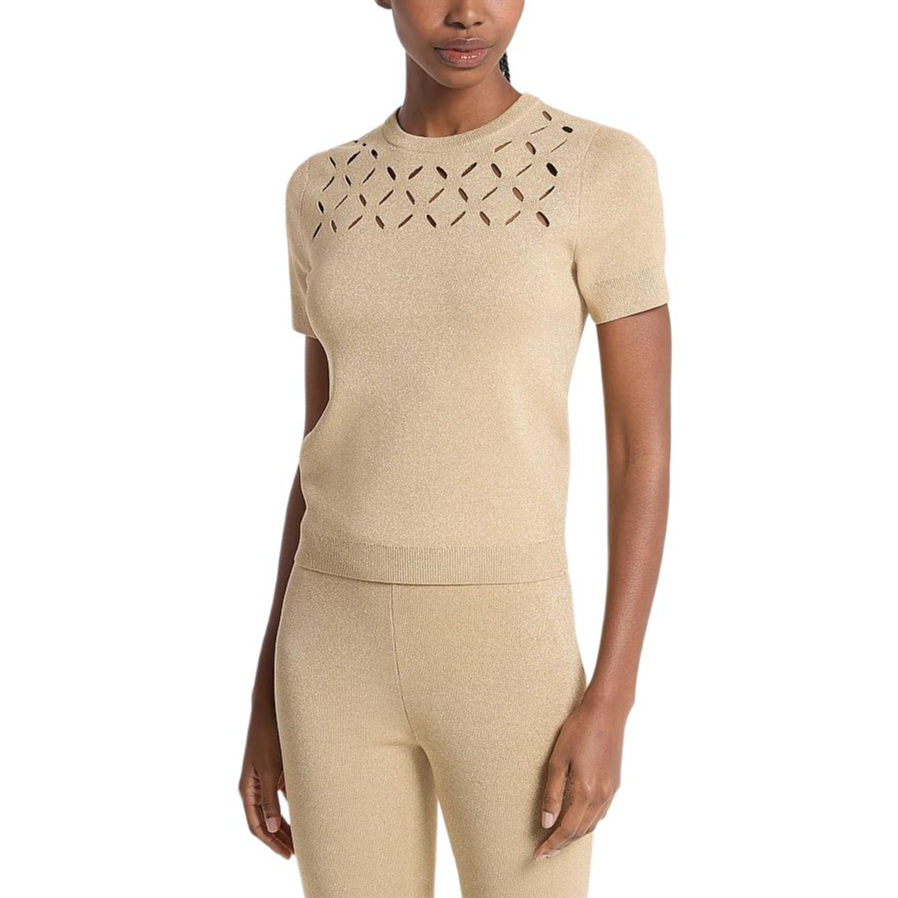 MICHAEL KORS Knitwear Women's Gold Crew Neck Moderate