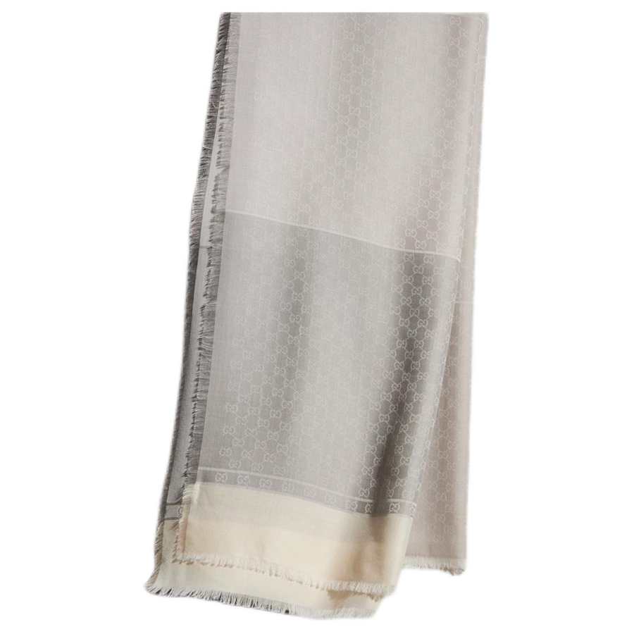 GUCCI GUCCI Silk Shawls Women's Light Gray