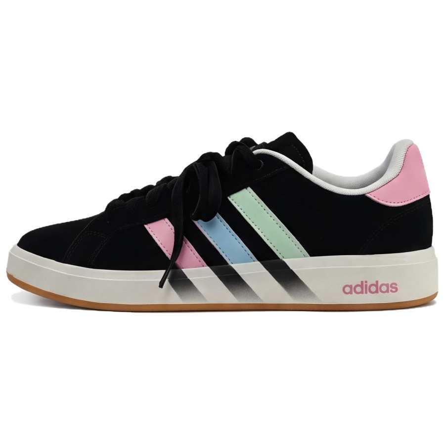 Adidas Adidas Grand Court Base 00s Abrasion Resistant Low top Skateboard Shoes Unisex Pink Black