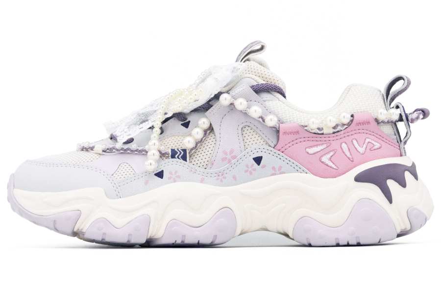 FILA FLUID 5 Low top Casual Shoes Women's Pink White Purple