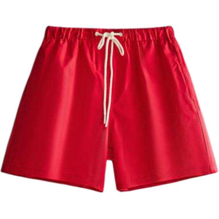 ZARA ZARA Beach Shorts Unisex Red Thin Other