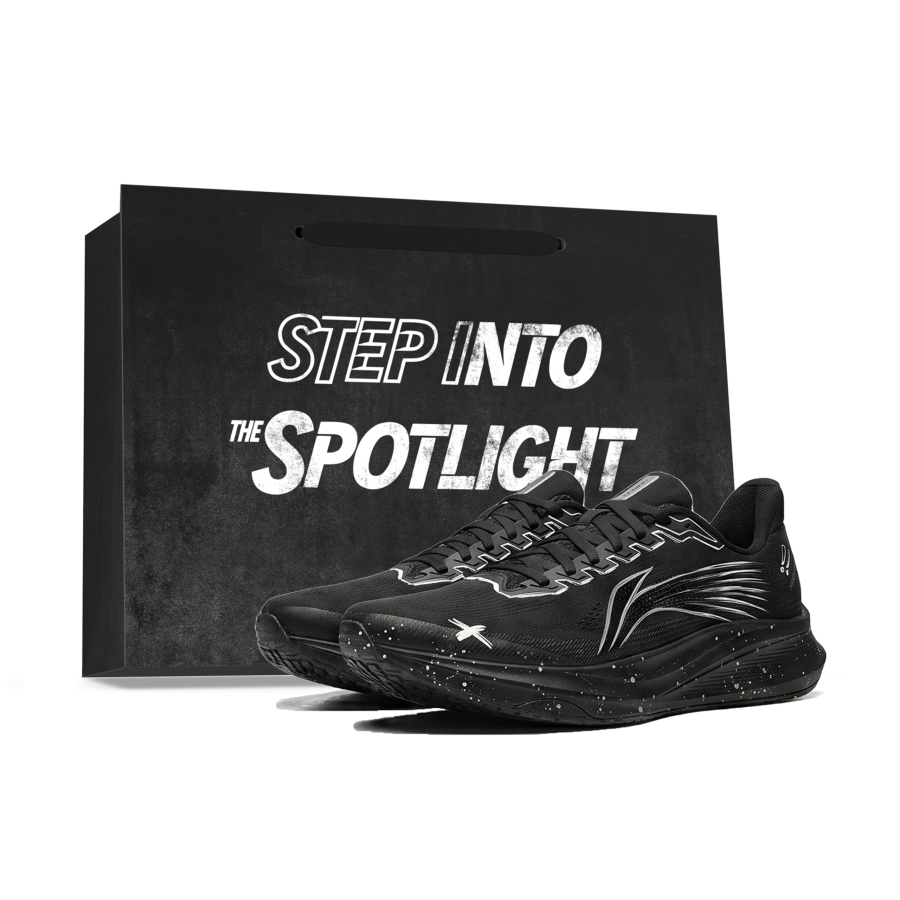 Li-Ning Li Ning Red Hare 9 Cushioning Abrasion Resistant Low top Racing City Commuting Running Shoes Men's Black White