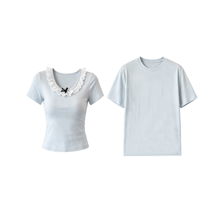 TUSHIFEI Couple Sets Women's Crew Neck Moderate