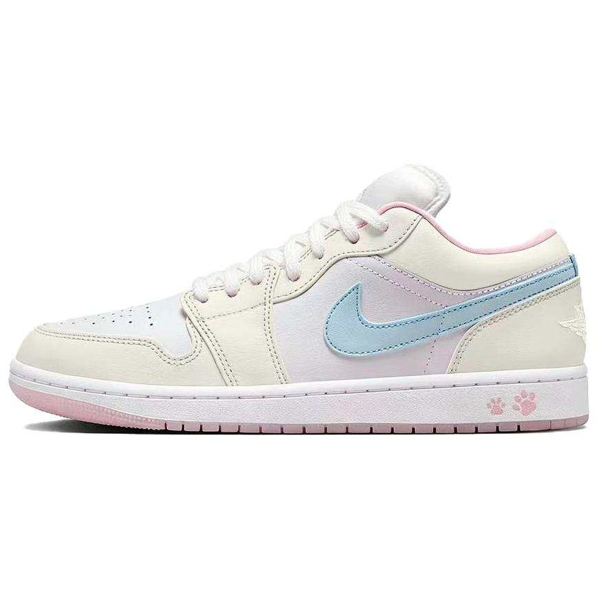 Jordan Jordan Air Jordan 1 Milk Blue Cheeses, Valentine's Day Limited Edition Cushioning Abrasion Resistant Low top