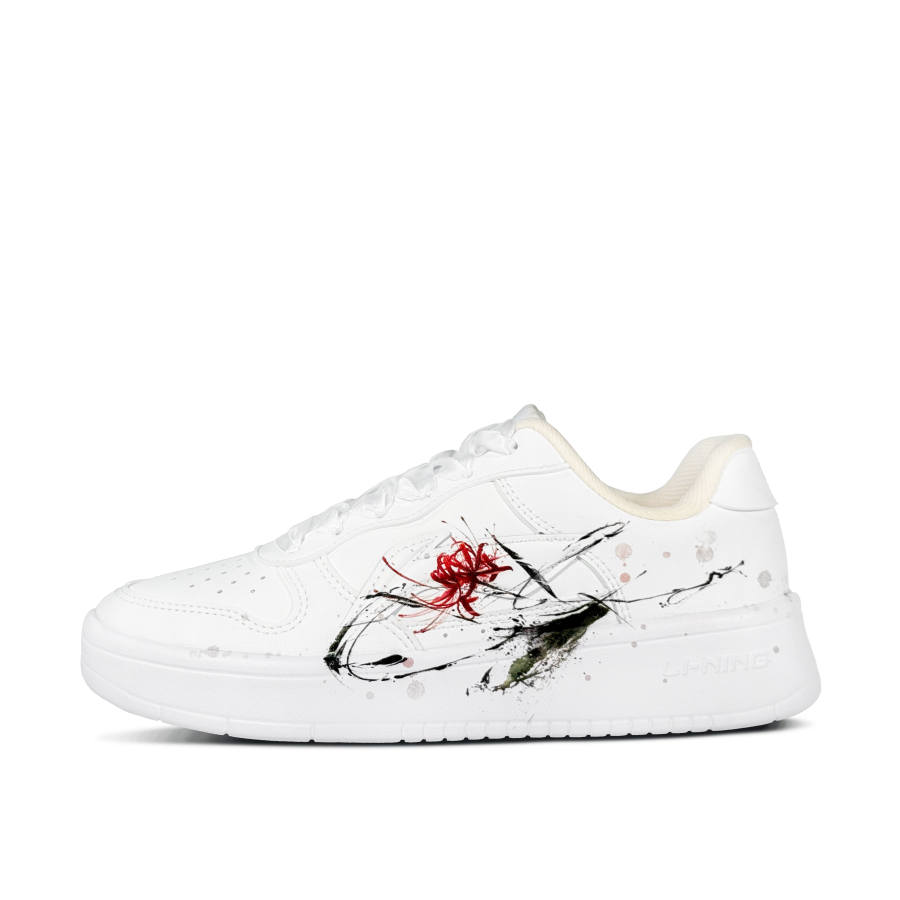 Li-Ning Li Ning Floating Boat Lightweight Abrasion Resistant Low top Skateboard Shoes Women's Black White
