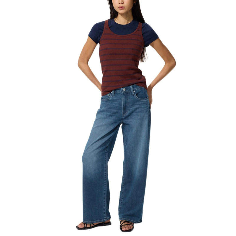 UNIQLO SS26 Jeans Women's Blue Moderate Straight Fit Pants