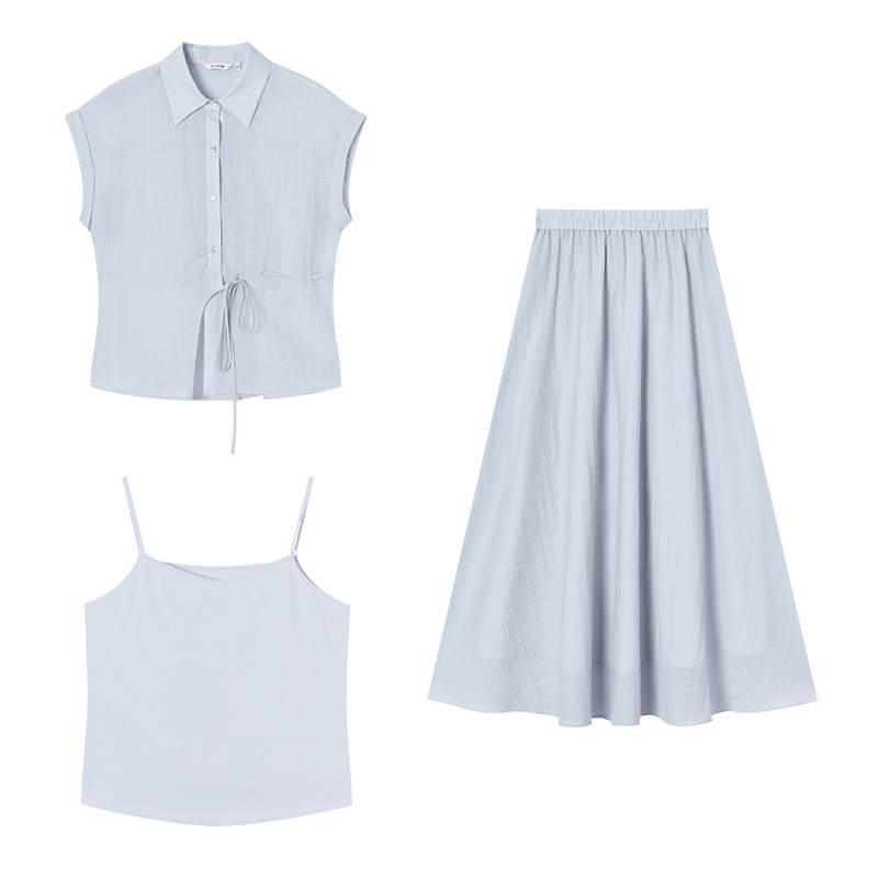 XIANGYING Casual Suits Women's Nautical Blue Thin
