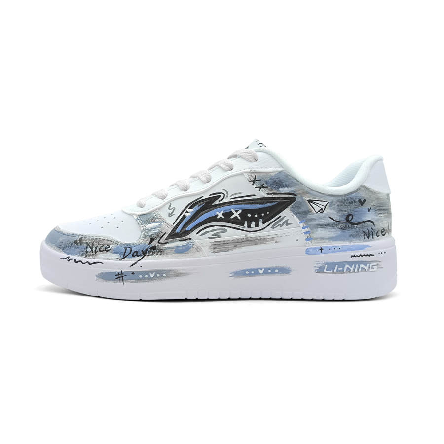 Li-Ning Li Ning Low top Skateboard Shoes Unisex Blue Mist