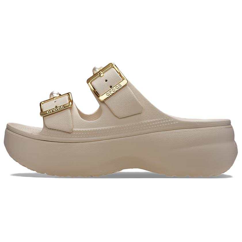 Crocs Crocs Slide Slippers Women's Beige Gold