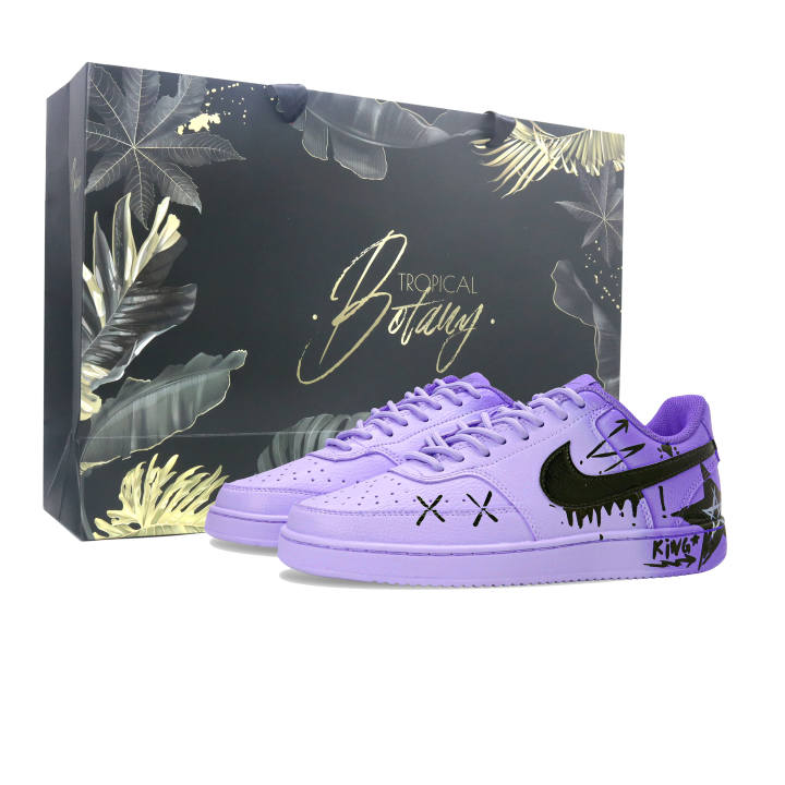 Nike Nike Court Vision 1 Shopping Bag, Couple's, Preppy Style, Gradient, Dopamine Dressing Pu Low top Skateboard Shoes