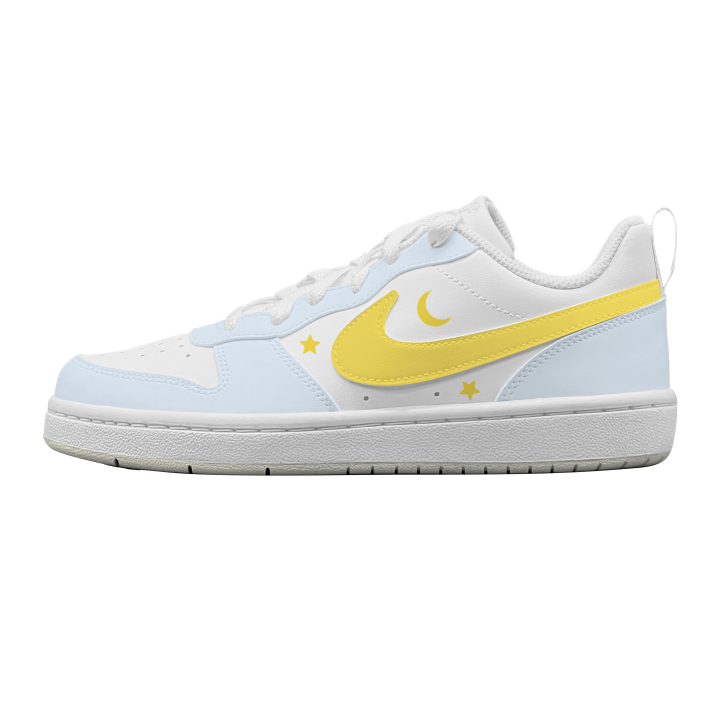 Nike Nike Court Blue Starry Sky Leather Cushioning Abrasion Resistant Support Low top Kids' Skateboarding Shoes Unisex