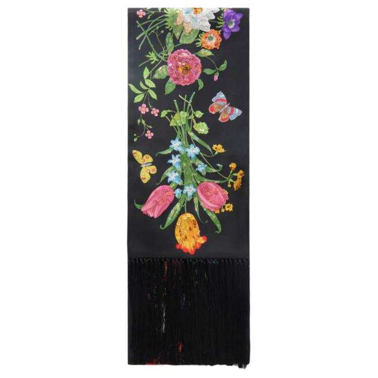 GUCCI Knit Scarves Women's Black
