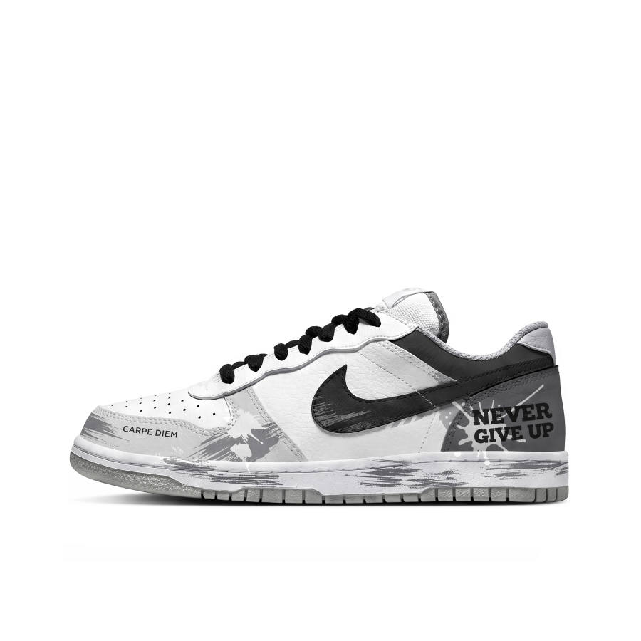 Nike Nike Big Low Miracle·Ares Moisture Wicking Height Increasing Breathable Low top Skateboard Shoes Men's Black White