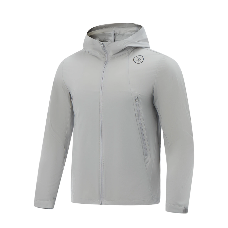 Li-Ning Li Ning Trench Coats Men's Ultimate Gray Hooded Non Detachable Moderate