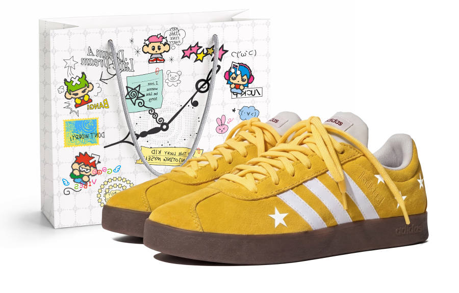 Adidas Adidas VL COURT 2.0 California Sunset Star Suede Slip Resistant Abrasion Resistant Low top Skateboard Shoes Unisex
