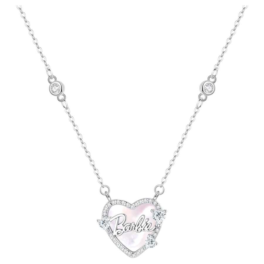 Barbie 925 Sterling Silver Synthetic Cubic Zirconia Necklaces Unisex