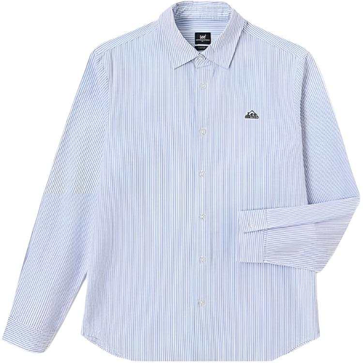 Lee Lee Shirts Women's Blue White Lapel