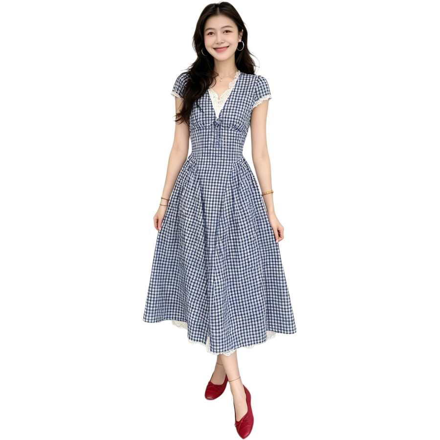 VENICEW Short Sleeved Dress Women's