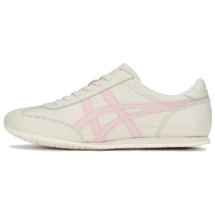 Onitsuka Tiger Machu Racer Cow Leather Casual Shoes Unisex Beige Pink