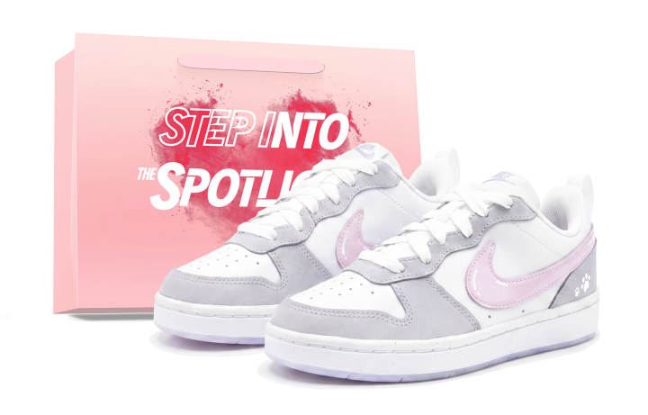 Nike Nike Court Borough Vanilla Meow Sauce Low top Skateboard Shoes Women's Black White Pink
