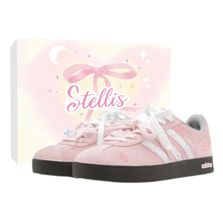 Adidas Adidas Vl Court Classic Spring Cherry Blossom, Xingyu Creation German Army Trainers Unisex Pink