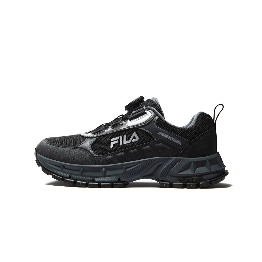 FILA KIDS PERFORMANCE FPF Cushioning Abrasion Resistant Breathable Low top Outdoor Shoes Black/Shadow Black Gray Kids'