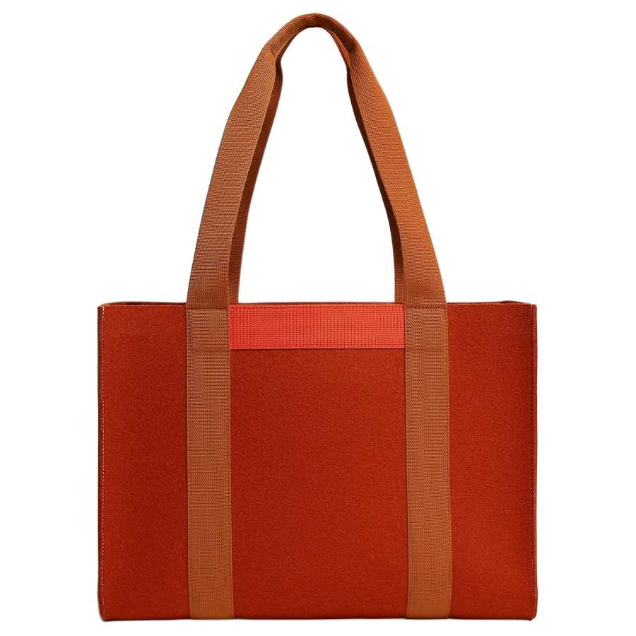 HERMES HERMES Wool Handbag 40 Women's Brick Red