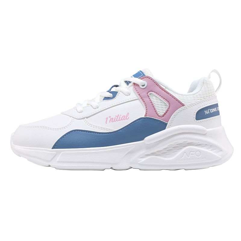 361° Low top Casual Running Shoes Women's Feather White Lotus Root Powder