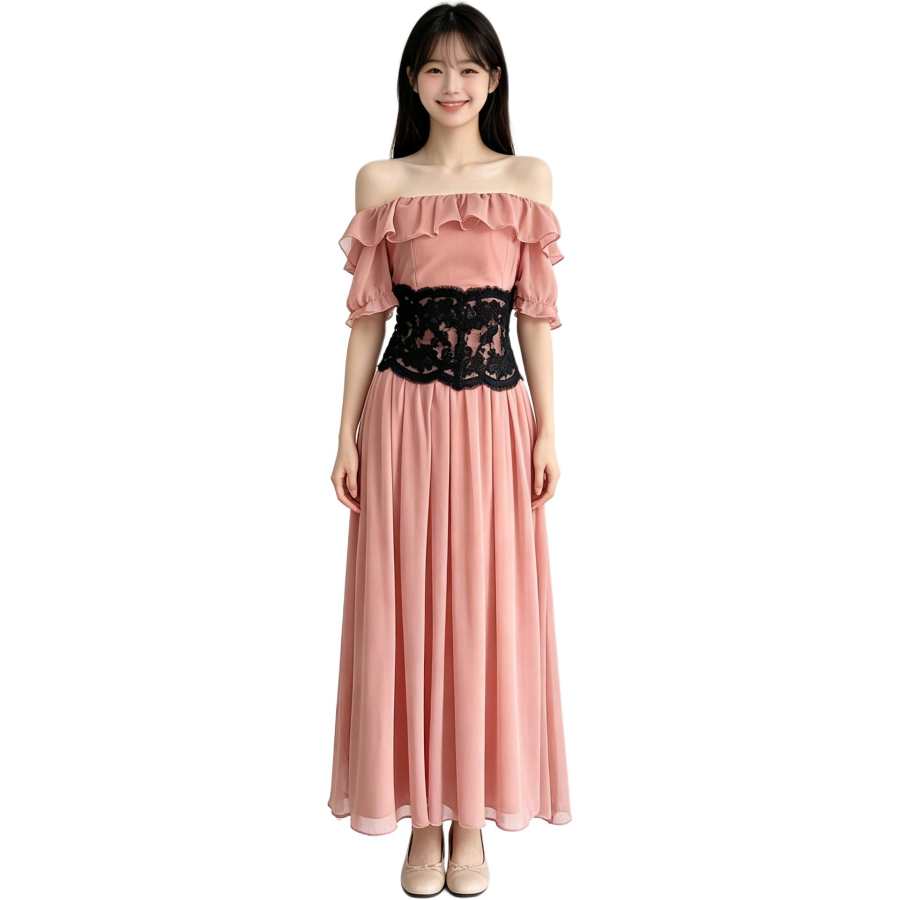 VENICEW Short Sleeved Dress Women's