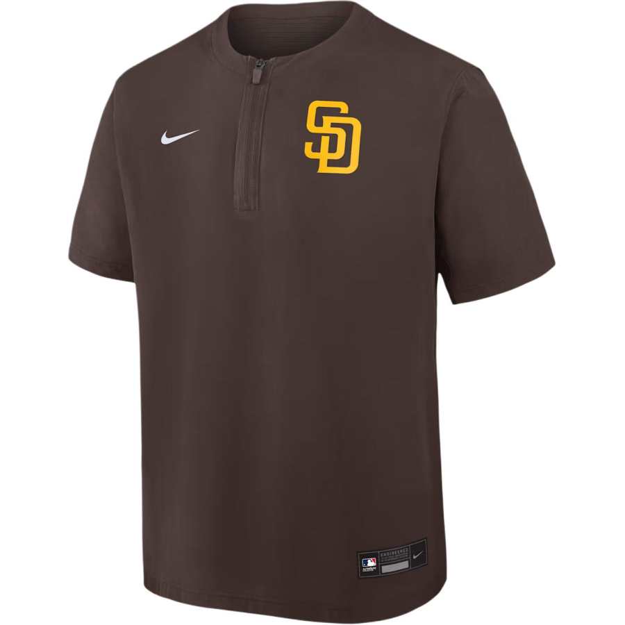 Nike Nike San Diego Padres Authentic Collection Men's Nike Dri-FIT Mlb 1/4-Zip Short-Sleeve Windshirt