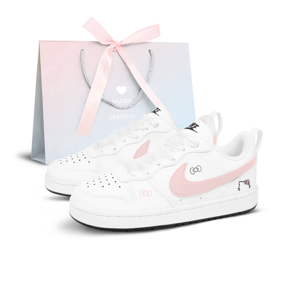 Nike Nike Court Borough Spring Sakura Meow Low top Skateboard Shoes Women's Light Pink