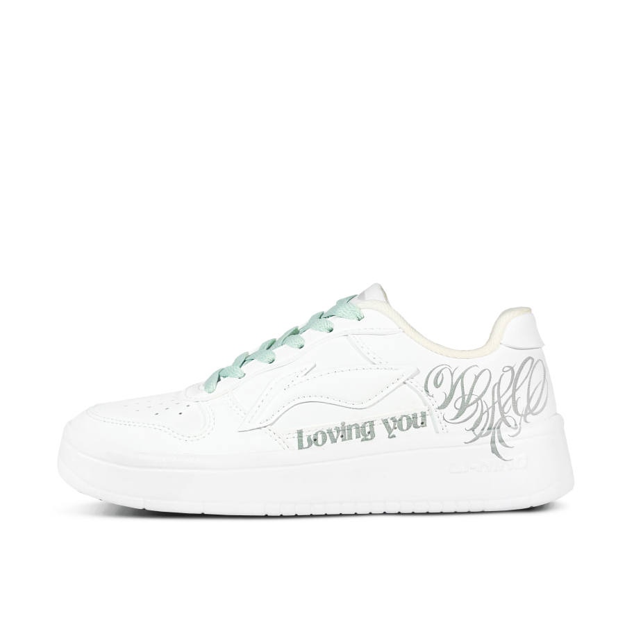 Li-Ning Li Ning Floating Boat Lightweight Abrasion Resistant Low top Skateboard Shoes Women's Green White