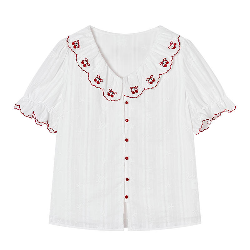 XIANGYING Shirts Women's White Thin