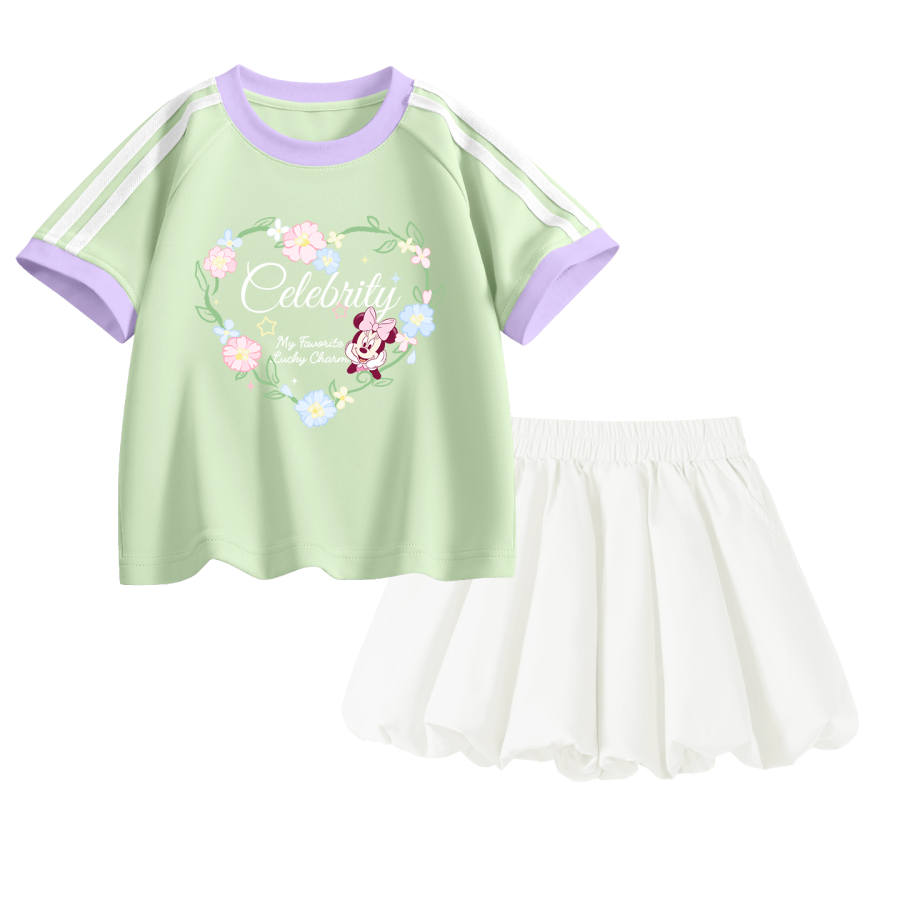 Disney Kids Casual Sportswear Crew Neck Thin Stretch