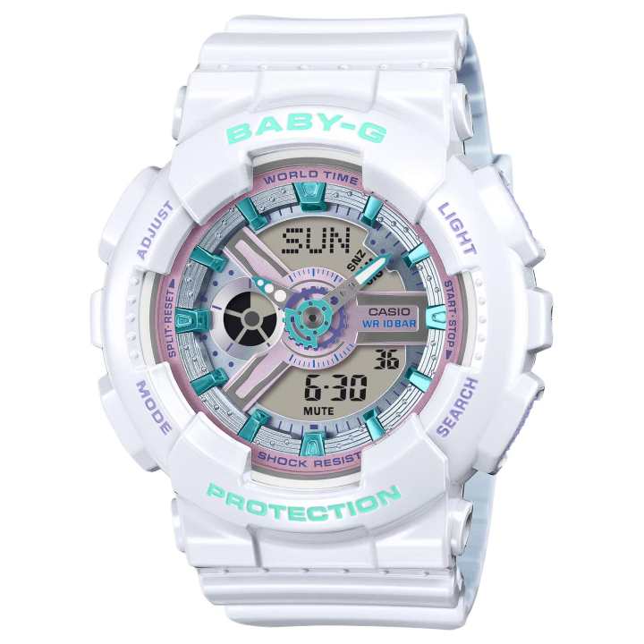 CASIO CASIO BABY G BA 110 Collection Quartz Movement Resin Strap Watch Women's Watch Multicolor Watch Dial