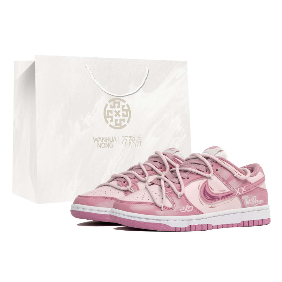 Nike Nike Dunk LTDZ Pink Mist Adventure, Shopping Bag Anti Slip Wear Resistant Low Top Skateboard Shoes Women's Pink