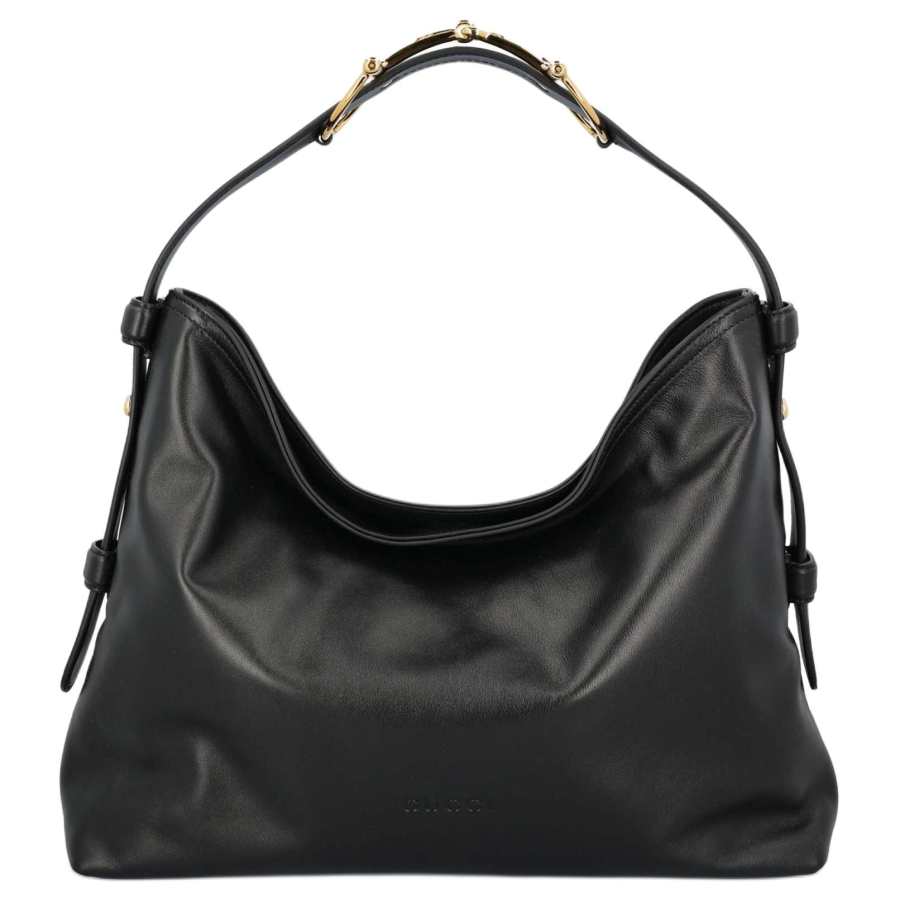 GUCCI Leather Shoulder Bag Large Women's Black