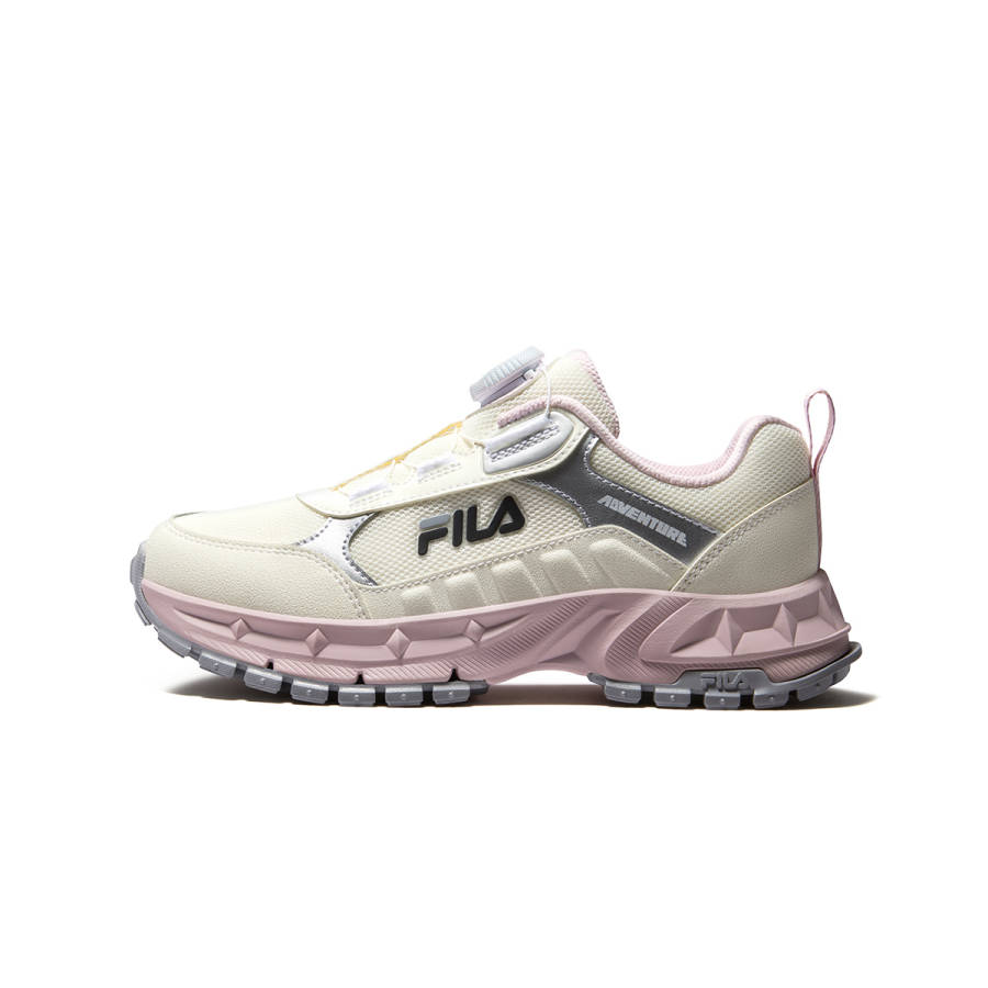 FILA KIDS PERFORMANCE FPF Cushioning Abrasion Resistant Breathable Low top Outdoor Shoes Cream White/Space Silver Kids'