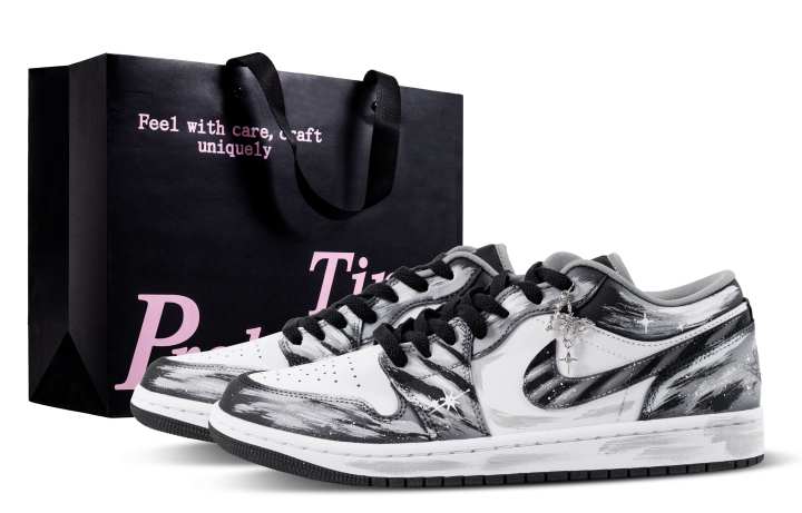 Jordan Jordan Air Jordan 1 Ink Stained Starry River AJ Shopping Bag Cushioning Slip Resistant Abrasion Resistant Low top