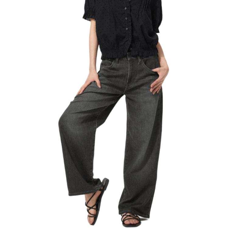 UNIQLO SS26 Jeans Women's Asphalt Gray Moderate Straight Fit Pants