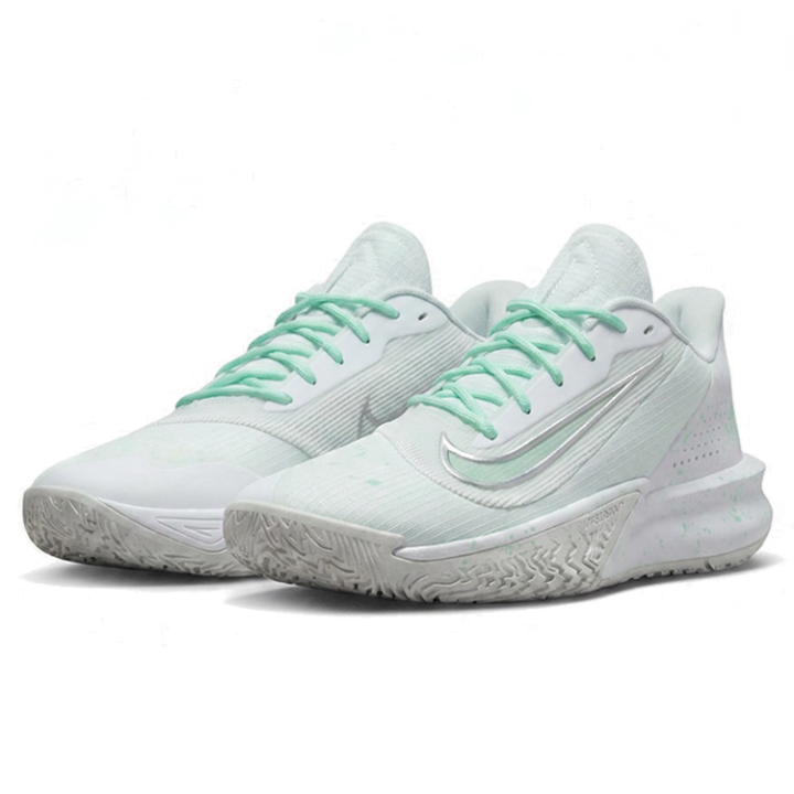 Nike Nike Precision 7 Teal Phantom Mesh Grip Anti Twist Abrasion Resistant Breathable Low top Rubber Basketball Shoes Men's