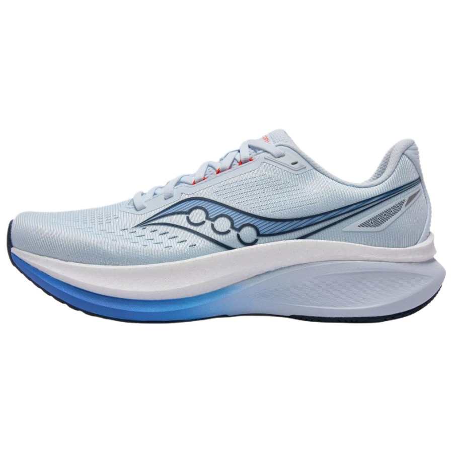 Saucony TIDE Wave 4 Breathable Rebound Sprint Running Shoes Unisex Blue